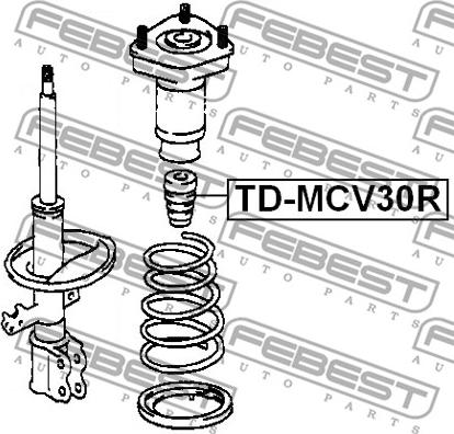 Febest TD-MCV30R - Отбойник, демпфер амортизатора unicars.by