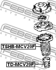 Febest TD-MCV20F - Отбойник, демпфер амортизатора unicars.by