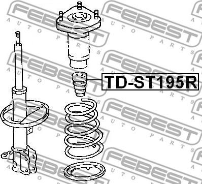 Febest TD-ST195R - Отбойник, демпфер амортизатора unicars.by