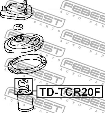 Febest TD-TCR20F - Отбойник, демпфер амортизатора unicars.by