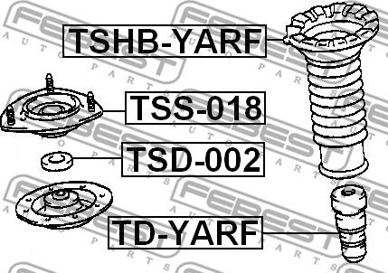 Febest TSHB-YARF - Пыльник амортизатора, защитный колпак unicars.by