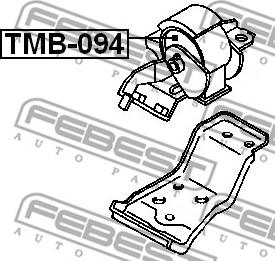 Febest TMB-094 - Подушка, опора, подвеска двигателя unicars.by