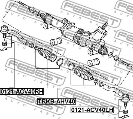 Febest TRKB-AHV40 - Пыльник, рулевое управление unicars.by