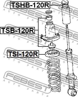 Febest TSI-120R - Тарелка пружины unicars.by