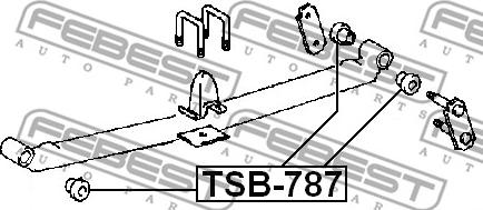 Febest TSB-787 - Втулка, листовая рессора unicars.by