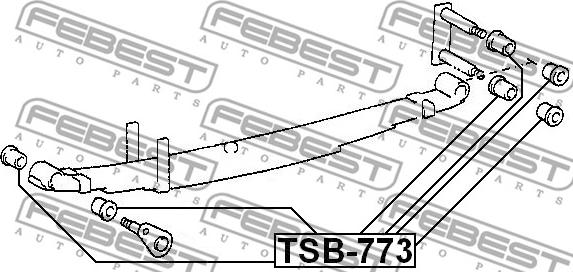 Febest TSB-773 - Втулка, листовая рессора unicars.by