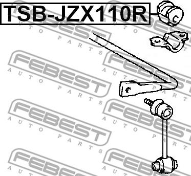 Febest TSB-JZX110R - Втулка стабилизатора unicars.by