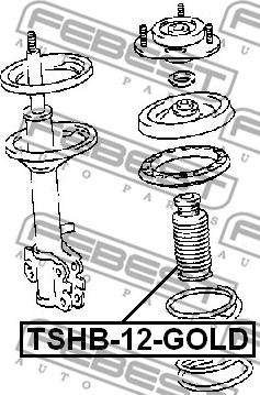 Febest TSHB-12-GOLD - Отбойник, демпфер амортизатора unicars.by