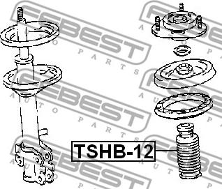 Febest TSHB-12 - Отбойник, демпфер амортизатора unicars.by