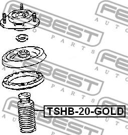 Febest TSHB-20-GOLD - Пыльник амортизатора, защитный колпак unicars.by