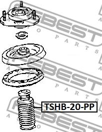 Febest TSHB-20-PP - Пылезащитный комплект, амортизатор unicars.by