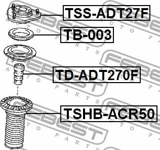 Febest TSHB-ACR50 - Пыльник амортизатора, защитный колпак unicars.by