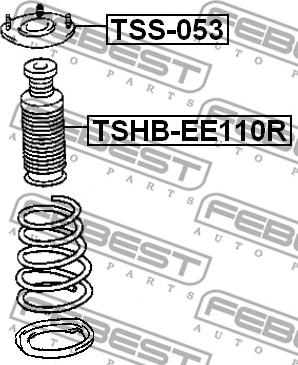 Febest TSHB-EE110R - Отбойник, демпфер амортизатора unicars.by