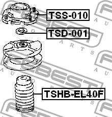 Febest TSHB-EL40F - Пыльник амортизатора, защитный колпак unicars.by