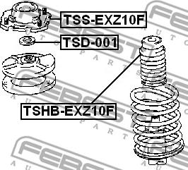 Febest TSHB-EXZ10F - Отбойник, демпфер амортизатора unicars.by