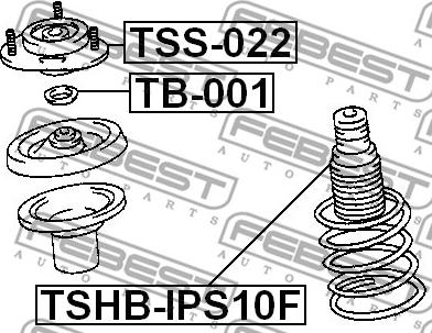 Febest TSHB-IPS10F - Пылезащитный комплект, амортизатор unicars.by