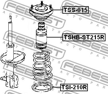 Febest TSHB-ST215R - Отбойник, демпфер амортизатора unicars.by