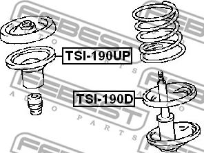 Febest TSI-190UP - Пыльник амортизатора, защитный колпак unicars.by