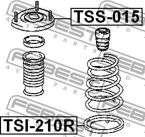 Febest TSS-015 - Опора стойки амортизатора, подушка unicars.by