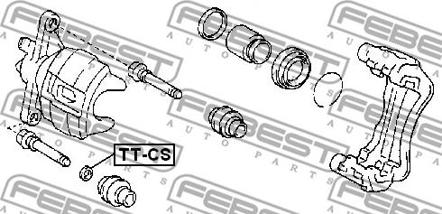 Febest TT-CS - Комплект принадлежностей, тормозной суппорт unicars.by