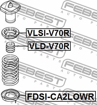 Febest VLSI-V70R - Тарелка пружины unicars.by