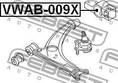 Febest VWAB-009X - Сайлентблок, рычаг подвески колеса unicars.by