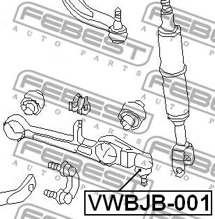 Febest VWBJB-001 - Пыльник шаровой опоры unicars.by