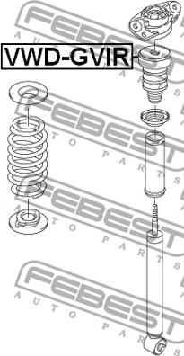 Febest VWD-GVIR - Отбойник, демпфер амортизатора unicars.by