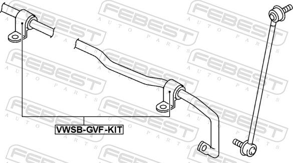 Febest VWSB-GVF-KIT - Кронштейн, подвеска стабилизатора unicars.by