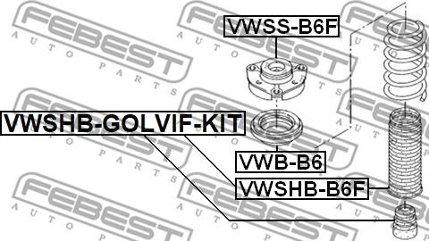 Febest VWSHB-GOLVIF-KIT - Пылезащитный комплект, амортизатор unicars.by