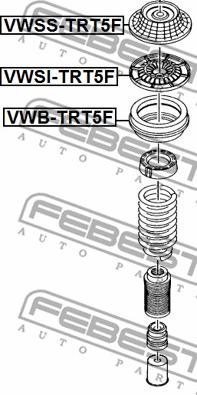 Febest VWSI-TRT5F - Тарелка пружины unicars.by