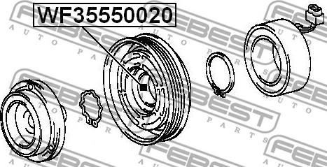 Febest WF35550020 - Подшипник, компрессорный вал unicars.by