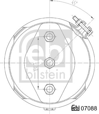 Febi Bilstein 07088 - Тормозная пневматическая камера unicars.by