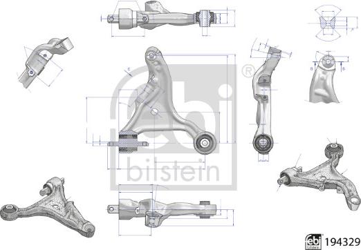 Febi Bilstein 194329 - Рычаг подвески колеса unicars.by