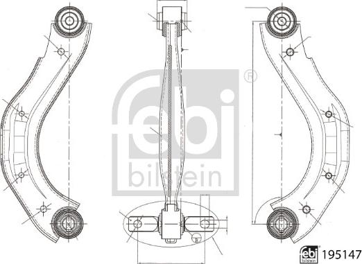 Febi Bilstein 195147 - Рычаг подвески колеса unicars.by