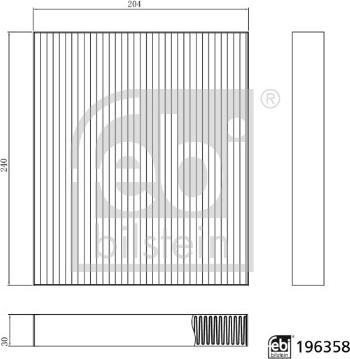 Febi Bilstein 196358 - Фильтр воздуха в салоне unicars.by