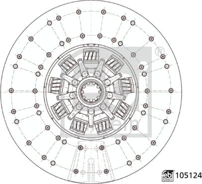 Febi Bilstein 105124 - Диск сцепления, фрикцион unicars.by