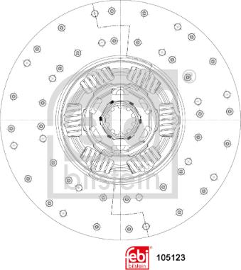 Febi Bilstein 105123 - Диск сцепления, фрикцион unicars.by