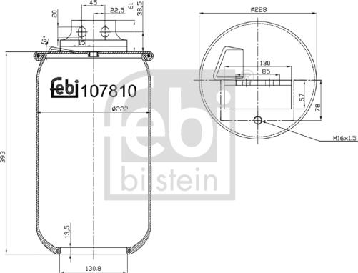 Febi Bilstein 107810 - Кожух пневматической рессоры unicars.by