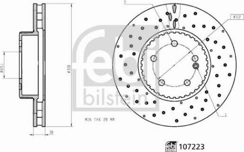 Febi Bilstein 107223 - Тормозной диск unicars.by