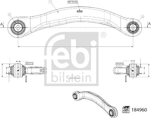 Febi Bilstein 184960 - Рычаг подвески колеса unicars.by