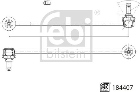 Febi Bilstein 184407 - Тяга / стойка, стабилизатор unicars.by