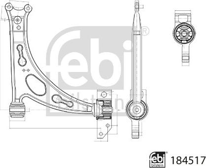 Febi Bilstein 184517 - Рычаг подвески колеса unicars.by