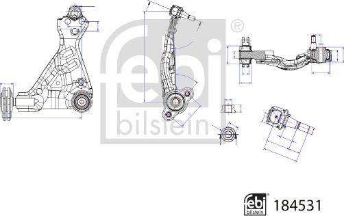 Febi Bilstein 184531 - Рычаг подвески колеса unicars.by