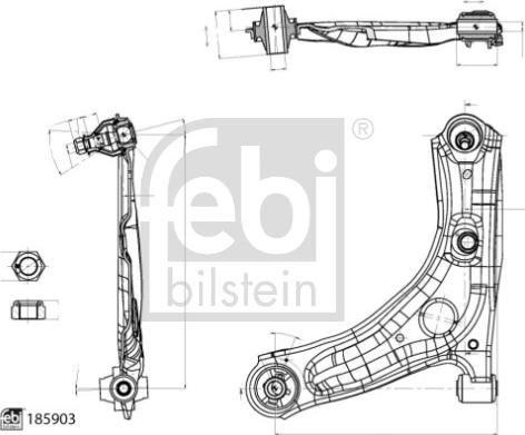 Febi Bilstein 185903 - Рычаг подвески колеса unicars.by