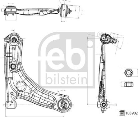 Febi Bilstein 185902 - Рычаг подвески колеса unicars.by