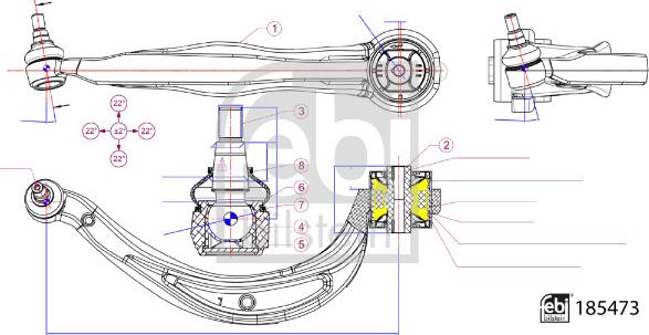 Febi Bilstein 185473 - Рычаг подвески колеса unicars.by