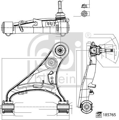 Febi Bilstein 185765 - Рычаг подвески колеса unicars.by