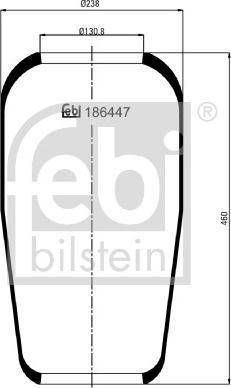 Febi Bilstein 186447 - Кожух пневматической рессоры unicars.by