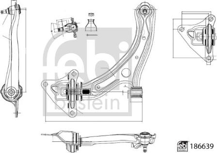 Febi Bilstein 186639 - Рычаг подвески колеса unicars.by